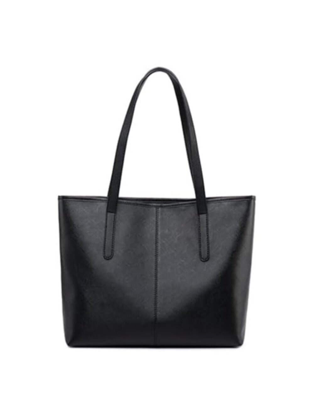 Faux Leather Tote Bag with Zip for Women Work Travel Shopping